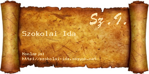 Szokolai Ida névjegykártya